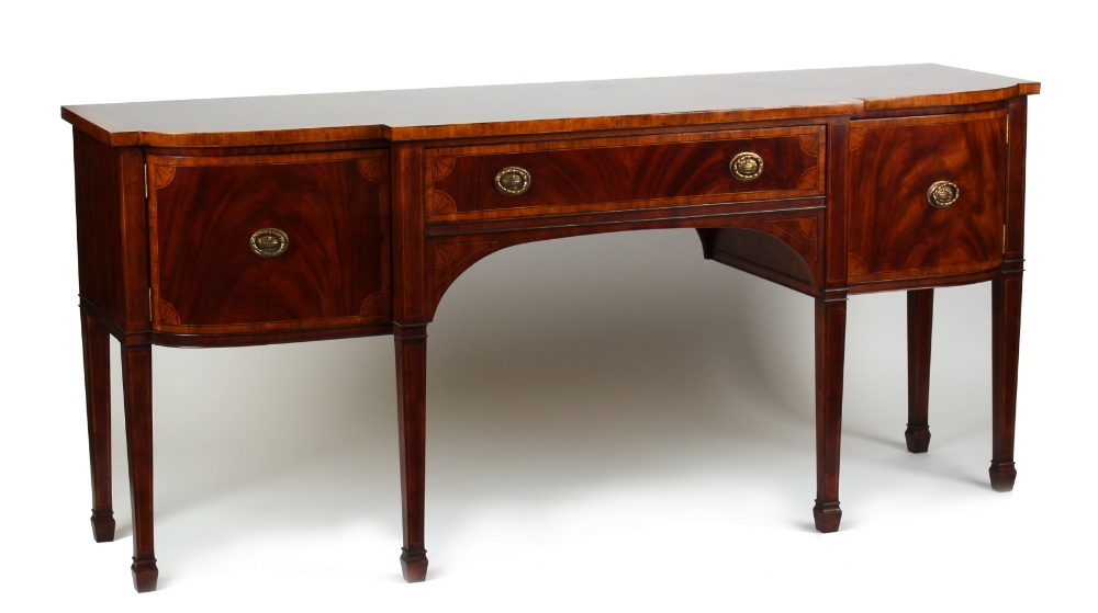 Property of a gentleman - a good quality George III style mahogany & crossbanded breakfront