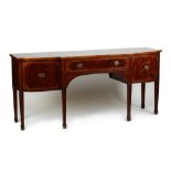 Property of a gentleman - a good quality George III style mahogany & crossbanded breakfront