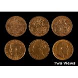 Property of a deceased estate - gold coins - three gold sovereigns, 1873, 1904 and 1911 (3) (see