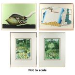 Property of a gentleman - four assorted framed & glazed signed limited edition prints including