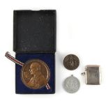 Property of a lady - a 1939 commemorative bronze medal or medallion commemorating Henry Duke of