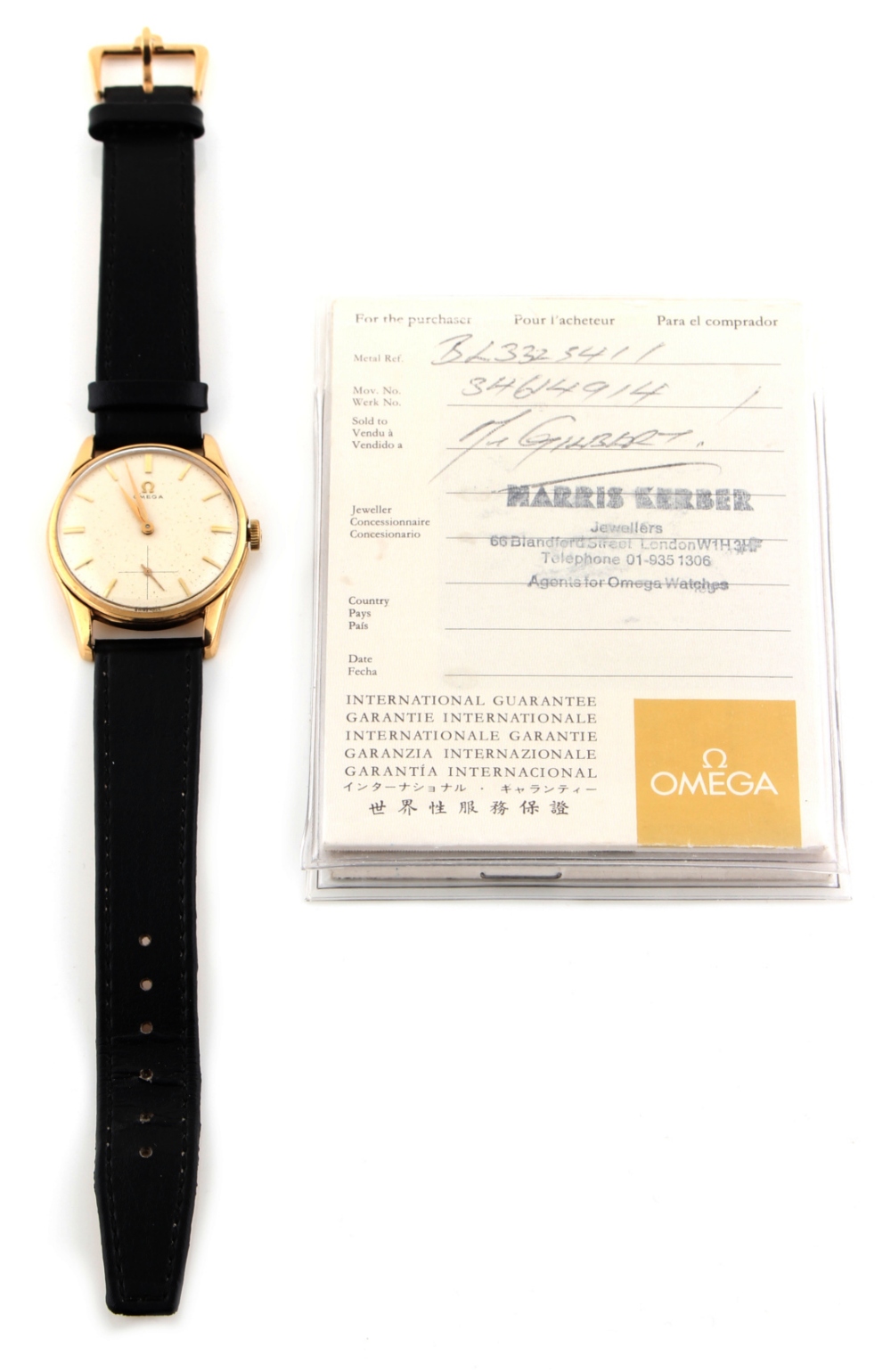 Property of a gentleman - a gentleman's Omega 9ct gold cased wristwatch, with subsidiary seconds - Image 2 of 2