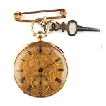 Property of a deceased estate - a late 19th century Swiss gold (tests 18ct +) cased pocket watch,