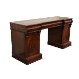 Property of a deceased estate - an early Victorian mahogany twin pedestal sideboard, with