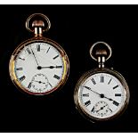 Property of a gentleman - an 800 grade silver cased keyless wind pocket watch, with subsidiary