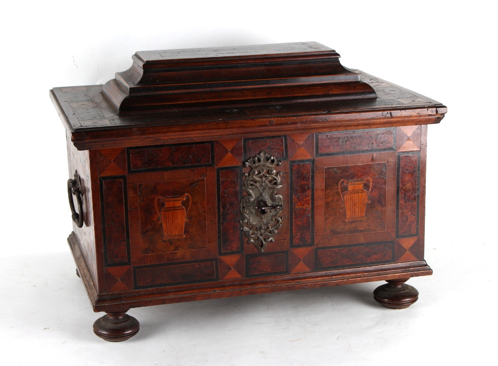 Property of a gentleman - an 18th century Continental olivewood burr yew & marquetry inlaid - Image 2 of 3