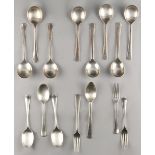 Property of a gentleman - a quantity of silver flatware, of two different patterns, approximately