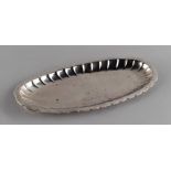 Property of a lady - an Irish silver oval candlesnuffers tray, 18th / 19th century, engraved with