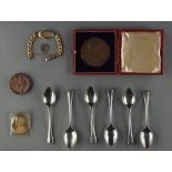 Property of a lady - a bag containing assorted items including an 1897 Queen Victoria Diamond