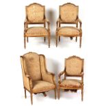 Property of a gentleman - a set of four late 19th / early 20th century French Louis XVI style