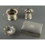 Property of a lady - an Edwardian silver cream jug and matching sugar basin, Birmingham 1909/10;