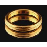 Property of a deceased estate - a 22ct yellow gold wedding band, approximately 6.7 grams, size P (