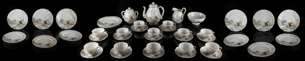 Property of a gentleman - a late 19th / early 20th century Japanese forty-one piece porcelain tea