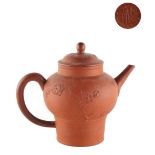 Property of a lady - a Chinese Yixing teapot & cover, the cover restored, 2-character mark to