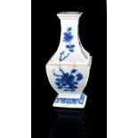 Property of a lady - a Chinese blue & white square section baluster vase, Kangxi period (1662-1722),