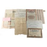 Property of a deceased estate - a quantity of Chinese share certificates, mostly 1930's / 40's (