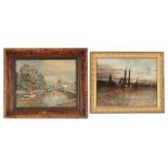 Property of a lady - an early 20th century watercolour depicting a Norfolk river scene, in glazed