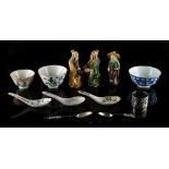 Property of a lady - a quantity of assorted Chinese items including a silver napkin ring (a lot) (