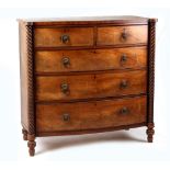 Property of a deceased estate - an early 19th century William IV mahogany bow-fronted chest of
