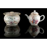 Property of a lady - a Chinese famille rose teapot, Qianlong period (1736-1795), painted with two