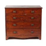 Property of a deceased estate - an early 19th century George IV mahogany chest of drawers, on