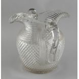 Property of a lady - an unusual early 19th century cut glass double spouted water jug, possibly