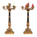 Property of a deceased estate - a large pair of 19th century French Restauration bronze & gilt