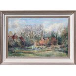 Property of a gentleman - Frank Ormrod (1896-1988) - A BERKSHIRE VILLAGE - oil on canvas, 20 by