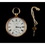 Property of a deceased estate - a good Victorian 18ct gold cased key wind pocket watch, with power