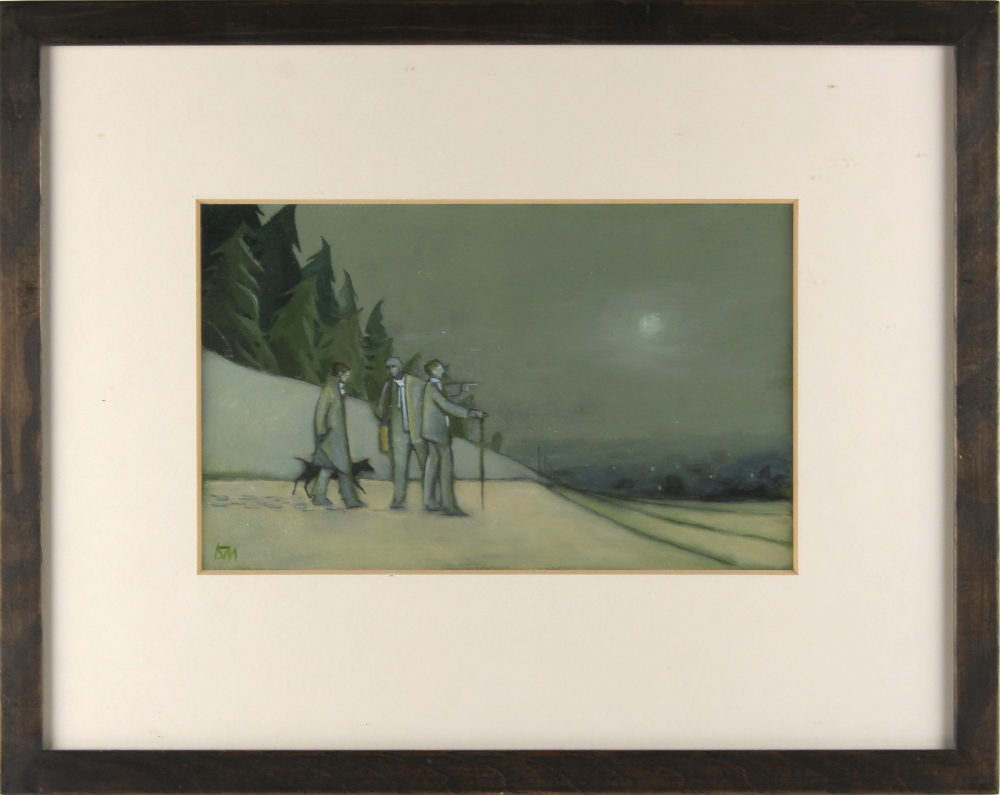 Property of a deceased estate - David Marl ARCA (b.1942) - 'A COLD COMING' - acrylic, framed -