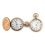 Property of a lady - two Waltham gold plated pocket watches (2).