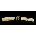 Property of a lady - two late 18th / early 19th century George III / IV ivory toothpick cases,