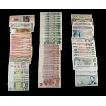 Property of a lady - a collection of banknotes to include a consecutive run of twelve £1 banknotes