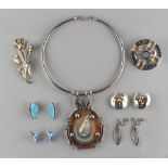 Property of a deceased estate - a quantity of modern jewellery, mostly silver, including a