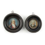 Property of a deceased estate - two 18th century portrait miniatures, one depicting Lieutenant-