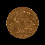 Property of a lady - gold coin - a Queen Victoria 1900 half sovereign gold coin.