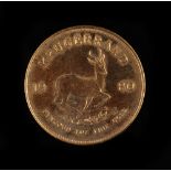 Property of a lady - gold coin - a 1980 South Africa gold krugerrand.