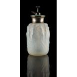 Property of a gentleman - a Lalique opalescent glass Sirens pattern cologne bottle, second quarter