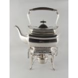 Property of a deceased estate - a silver kettle on stand with burner, Elkington & Co., Birmingham