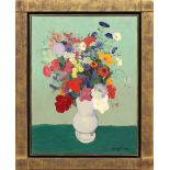 ARR - Clement Serveau (1886-1972) - STILL LIFE OF SUMMER FLOWERS IN A VASE - oil on canvas, 28.55 by