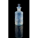 Property of a gentleman - a Sabino opalescent glass scent bottle, etched mark 'Sabino / Paris', 3.