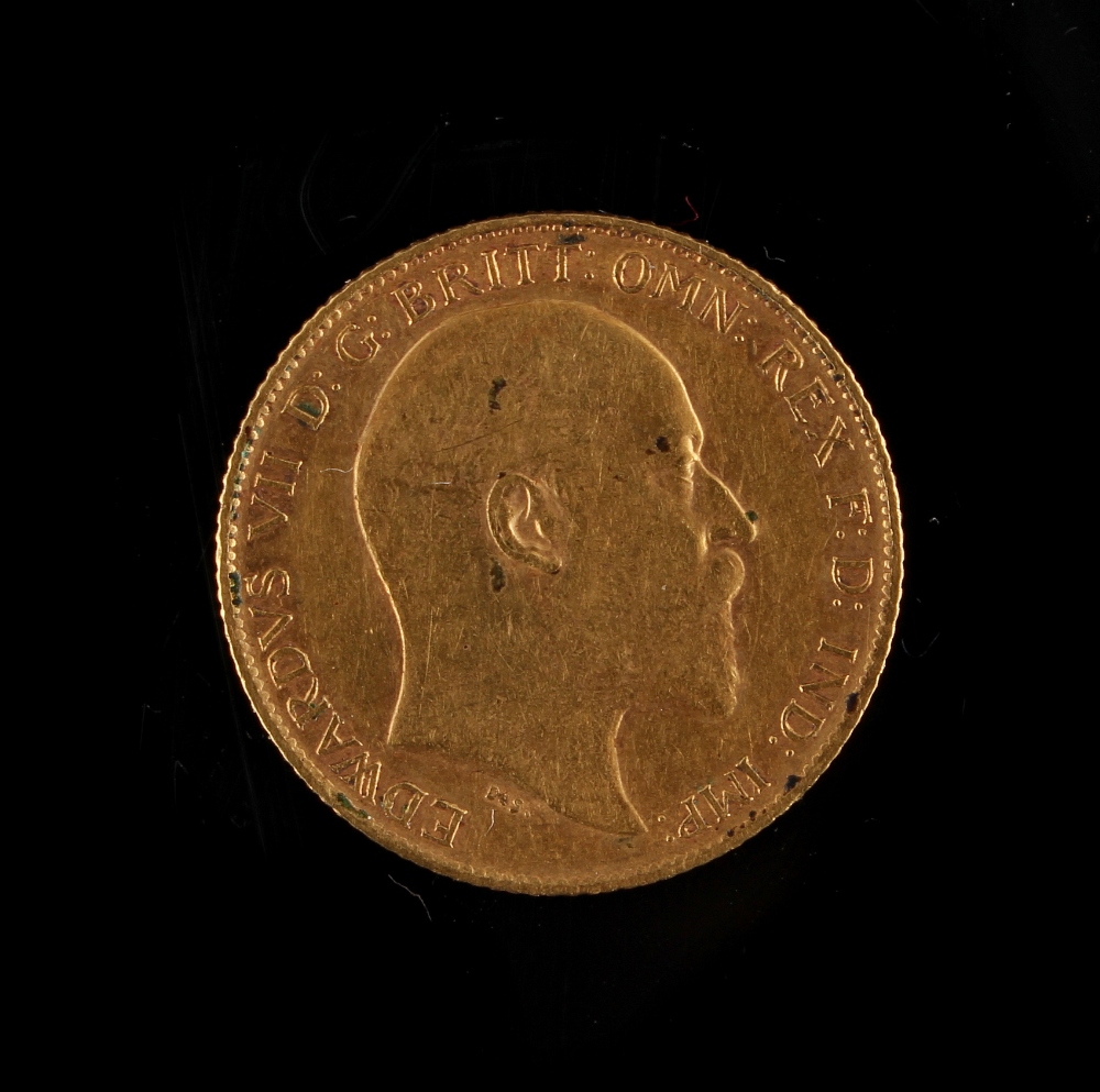 Property of a deceased estate - gold coin - an Edward VII 1910 gold half sovereign. - Image 2 of 2