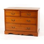 Property of a deceased estate - an Edwardian satin walnut dressing chest base, 42ins. (107cms.)