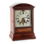 Property of a deceased estate - a late 19th / early 20th century rosewood cased alarm mantel