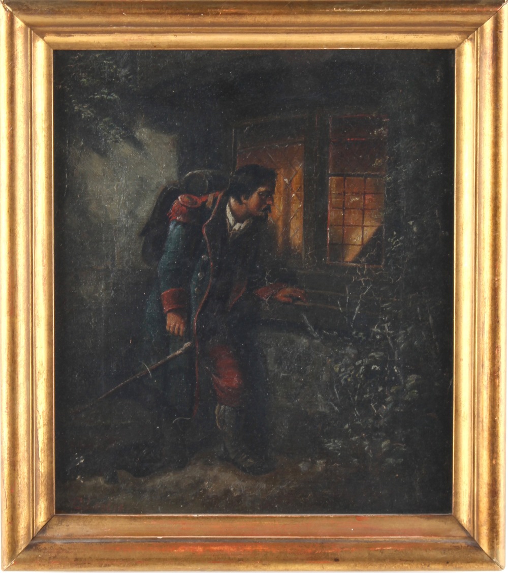 Property of a deceased estate - Charles Robert Leslie (1794-1859) - SOLDIER RETURNING HOME - oil