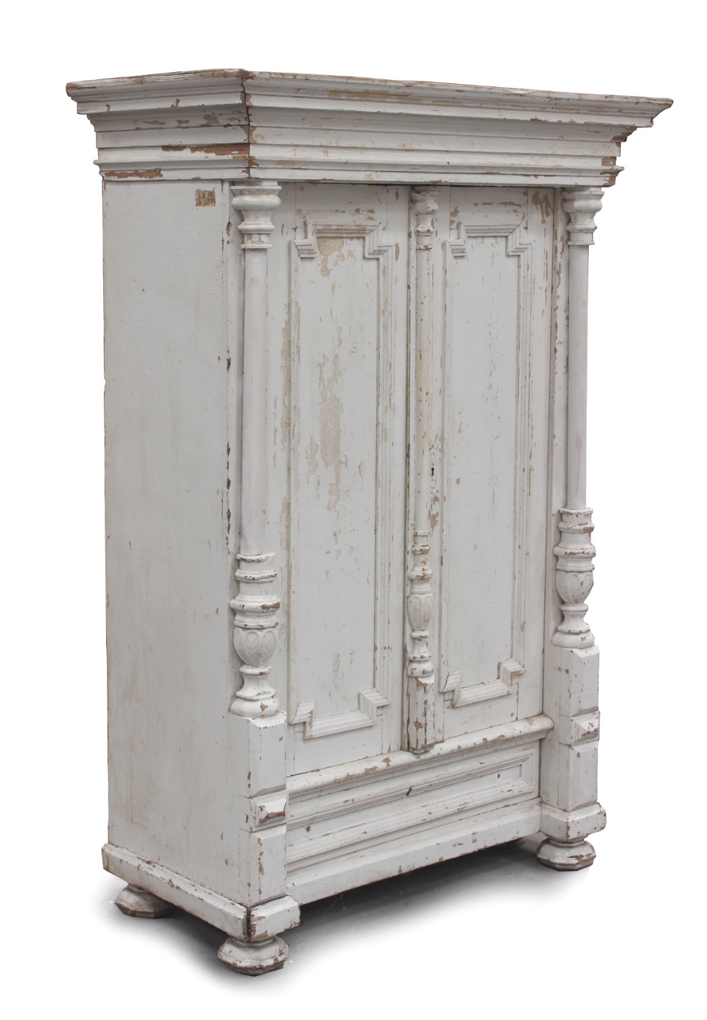 Property of a lady - a late 19th / early 20th century Continental white painted panelled two-door