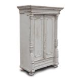 Property of a lady - a late 19th / early 20th century Continental white painted panelled two-door