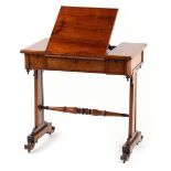Property of a deceased estate - an early 19th century late Regency period rosewood reading table