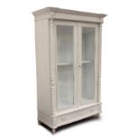 Property of a lady - a late 19th / early 20th century Continental later white painted glazed two-