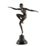 Property of a gentleman - an Art Deco style bronze figure of a bather, after Ferdinand Preiss, 17.